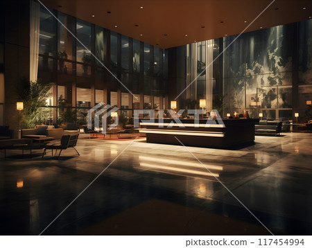 Modern Luxury Hotel Reception Area Hall Lobby AI Artwork Modern Luxury Hotel Reception Area Hall Lobby AI Artwork 117454994