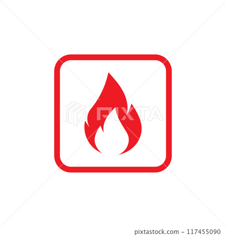 Firefighter icon flat design 117455090