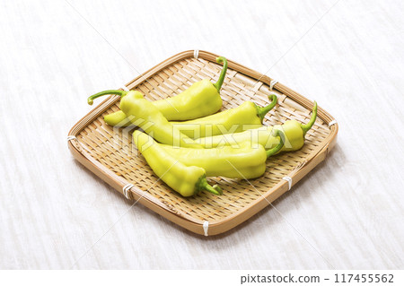 香蕉辣椒，香蕉辣椒，綠色和黃色蔬菜，健康蔬菜 117455562