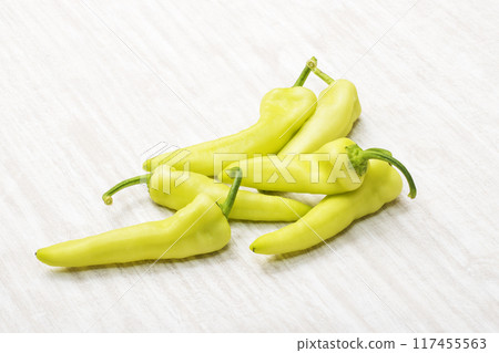 香蕉辣椒，香蕉辣椒，綠色和黃色蔬菜，健康蔬菜 117455563