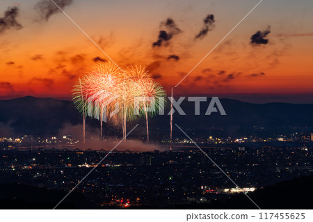[新潟縣] 長岡花火大會，鳥瞰攝影 117455625