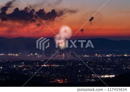 [新潟縣] 長岡花火大會，鳥瞰攝影 117455634