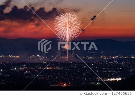[新潟縣] 長岡花火大會，鳥瞰攝影 117455635