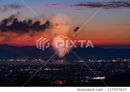 <Niigata Prefecture> Nagaoka Fireworks Festival - Aerial view 117455637
