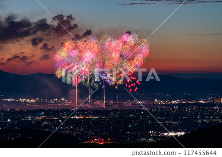 [新潟縣] 長岡花火大會，鳥瞰攝影 117455644