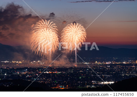 <Niigata Prefecture> Nagaoka Fireworks Festival - Aerial view 117455650
