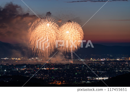 [新潟縣] 長岡花火大會，鳥瞰攝影 117455651