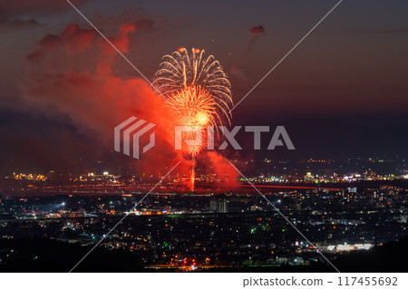 <Niigata Prefecture> Nagaoka Fireworks Festival - Aerial view 117455692