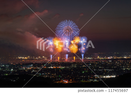 [新潟縣] 長岡花火大會，鳥瞰攝影 117455697