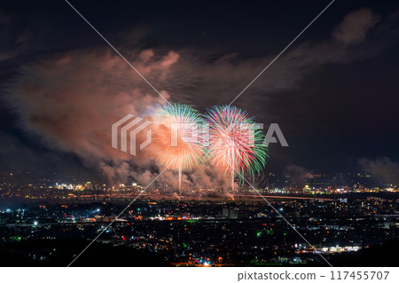 <Niigata Prefecture> Nagaoka Fireworks Festival - Aerial view 117455707