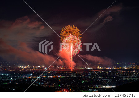 [新潟縣] 長岡花火大會，鳥瞰攝影 117455713