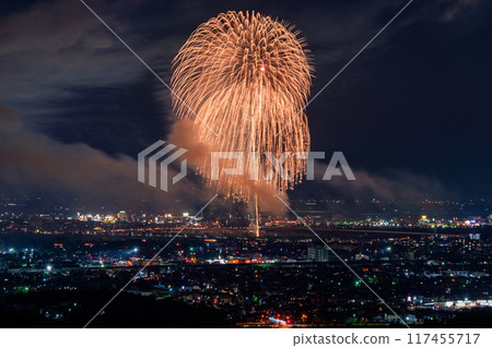 [新潟縣] 長岡花火大會，鳥瞰攝影 117455717