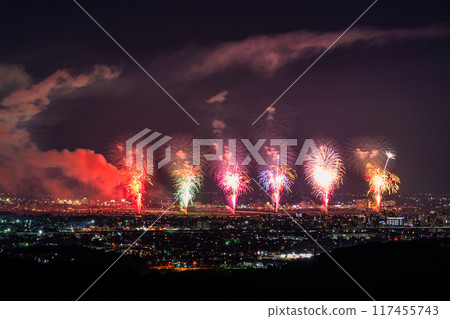 [新潟縣] 長岡花火大會，鳥瞰攝影 117455743