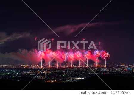 <Niigata Prefecture> Nagaoka Fireworks Festival - Aerial view 117455754