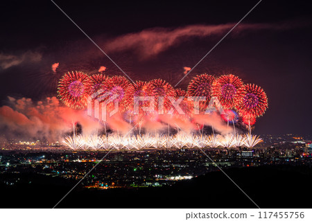 [新潟縣] 長岡花火大會，鳥瞰攝影 117455756