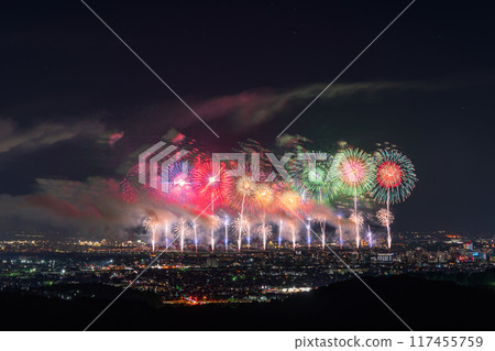 [新潟縣] 長岡花火大會，鳥瞰攝影 117455759