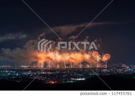 <Niigata Prefecture> Nagaoka Fireworks Festival - Aerial view 117455761