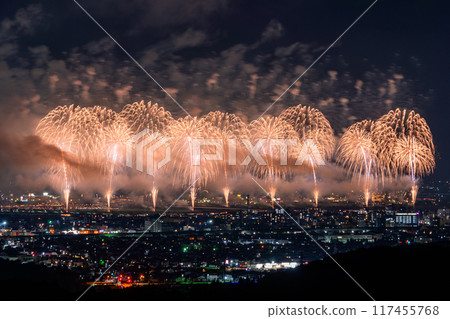 [新潟縣] 長岡花火大會，鳥瞰攝影 117455768