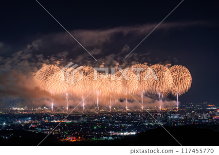 <Niigata Prefecture> Nagaoka Fireworks Festival - Aerial view 117455770