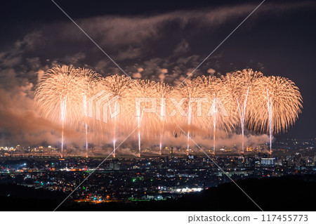 [新潟縣] 長岡花火大會，鳥瞰攝影 117455773