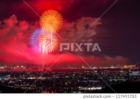 <Niigata Prefecture> Nagaoka Fireworks Festival - Aerial view 117455783