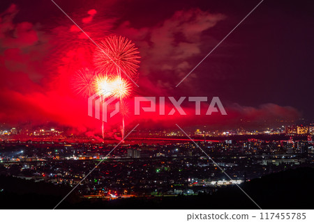 <Niigata Prefecture> Nagaoka Fireworks Festival - Aerial view 117455785