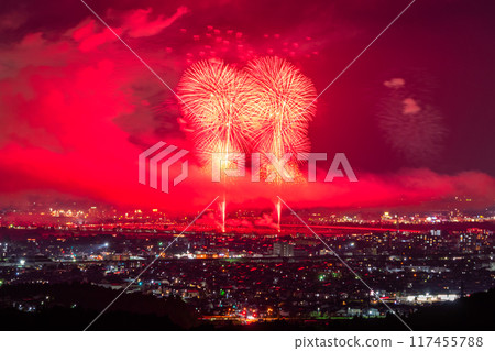 [新潟縣] 長岡花火大會，鳥瞰攝影 117455788