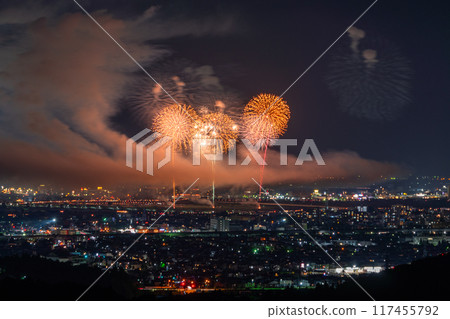 <Niigata Prefecture> Nagaoka Fireworks Festival - Aerial view 117455792
