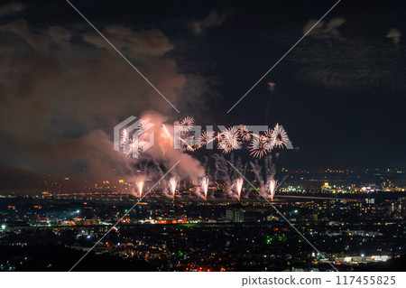 <Niigata Prefecture> Nagaoka Fireworks Festival - Aerial view 117455825
