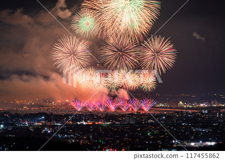 [新潟縣] 長岡花火大會，鳥瞰攝影 117455862