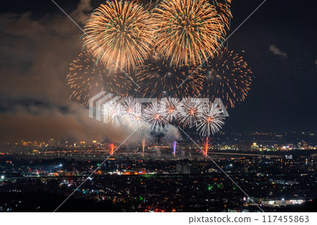 [新潟縣] 長岡花火大會，鳥瞰攝影 117455863
