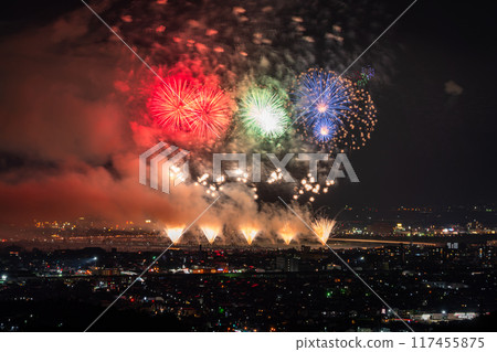 <Niigata Prefecture> Nagaoka Fireworks Festival - Aerial view 117455875