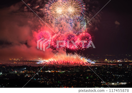 <Niigata Prefecture> Nagaoka Fireworks Festival - Aerial view 117455878