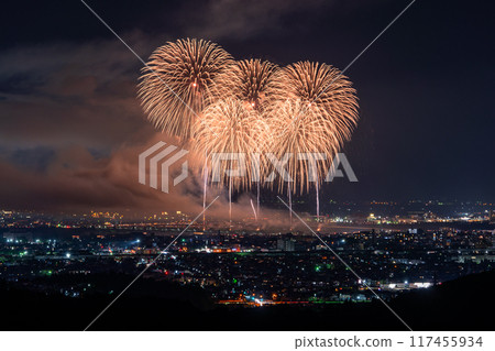 [新潟縣] 長岡花火大會，鳥瞰攝影 117455934
