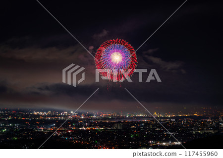 [新潟縣] 長岡花火大會，鳥瞰攝影 117455960
