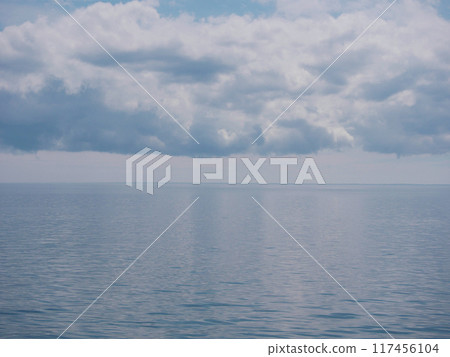 Seascape under a cloudy sky. View from a cruise ship from Frederikshavn to Gothenburg Seascape under a cloudy sky. View from a cruise ship from Frederikshavn to Gothenburg 117456104