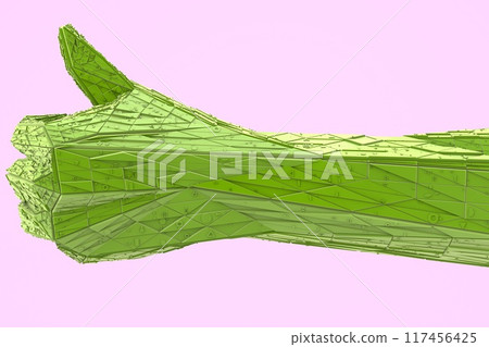 Lowpoly Robotic Hand Thumbs Up 3D Illustration 1 Lowpoly Robotic Hand Thumbs Up 3D Illustration 1 117456425