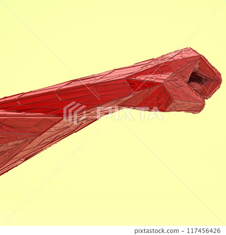 Lowpoly Robotic Hand in Fist 3D Illustration Lowpoly Robotic Hand in Fist 3D Illustration 117456426