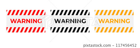 warning plates isolated, danger signs. Vector illustration warning plates isolated, danger signs. Vector illustration 117456452
