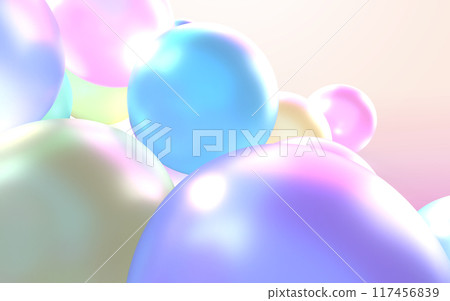 Beautiful soap bubble 3D illustration Beautiful soap bubble 3D illustration 117456839