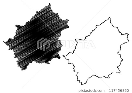 Carlisle Non-metropolitan district (United Kingdom of Great Britain and Northern Ireland, ceremonial county Cumbria, England) map vector illustration, scribble sketch City of Carlisle map Carlisle Non-metropolitan district (United Kingdom of Great Britain and Northern Ireland, ceremonial county Cumbria, England) map vector illustration, scribble sketch City of Carlisle map 117456860