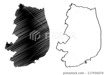 Dover Non-metropolitan district (United Kingdom of Great Britain and Northern Ireland, ceremonial county Kent, England) map vector illustration, scribble sketch map Dover Non-metropolitan district (United Kingdom of Great Britain and Northern Ireland, ceremonial county Kent, England) map vector illustration, scribble sketch map 117456878