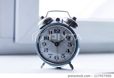 old bracket clock, vintage mechanical USSR alarm clock old bracket clock, vintage mechanical USSR alarm clock 117457400