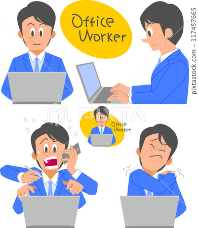 Suit men's desk work set 117457665