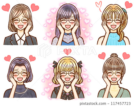 愛上各種髮型的成年女性插畫素材集4 愛上各種髮型的成年女性插畫素材集4 117457723