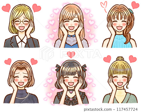 愛上各種髮型的成年女性插畫素材集5 117457724