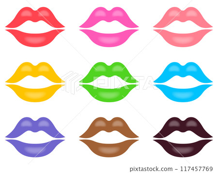 Lips illustration material set Lips illustration material set 117457769