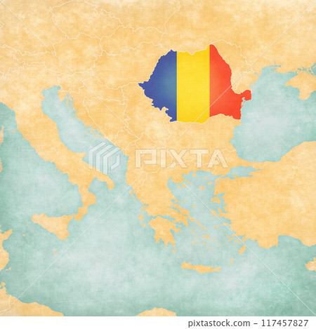 Map of Balkans - Romania 117457827