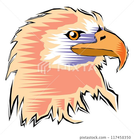 an illustration of eagle head abstract design 117458350