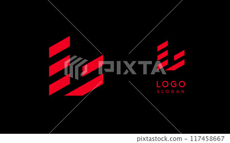 Parallel Letter L Abstract red geometric letter L with parallel... - Stock Illustration ...